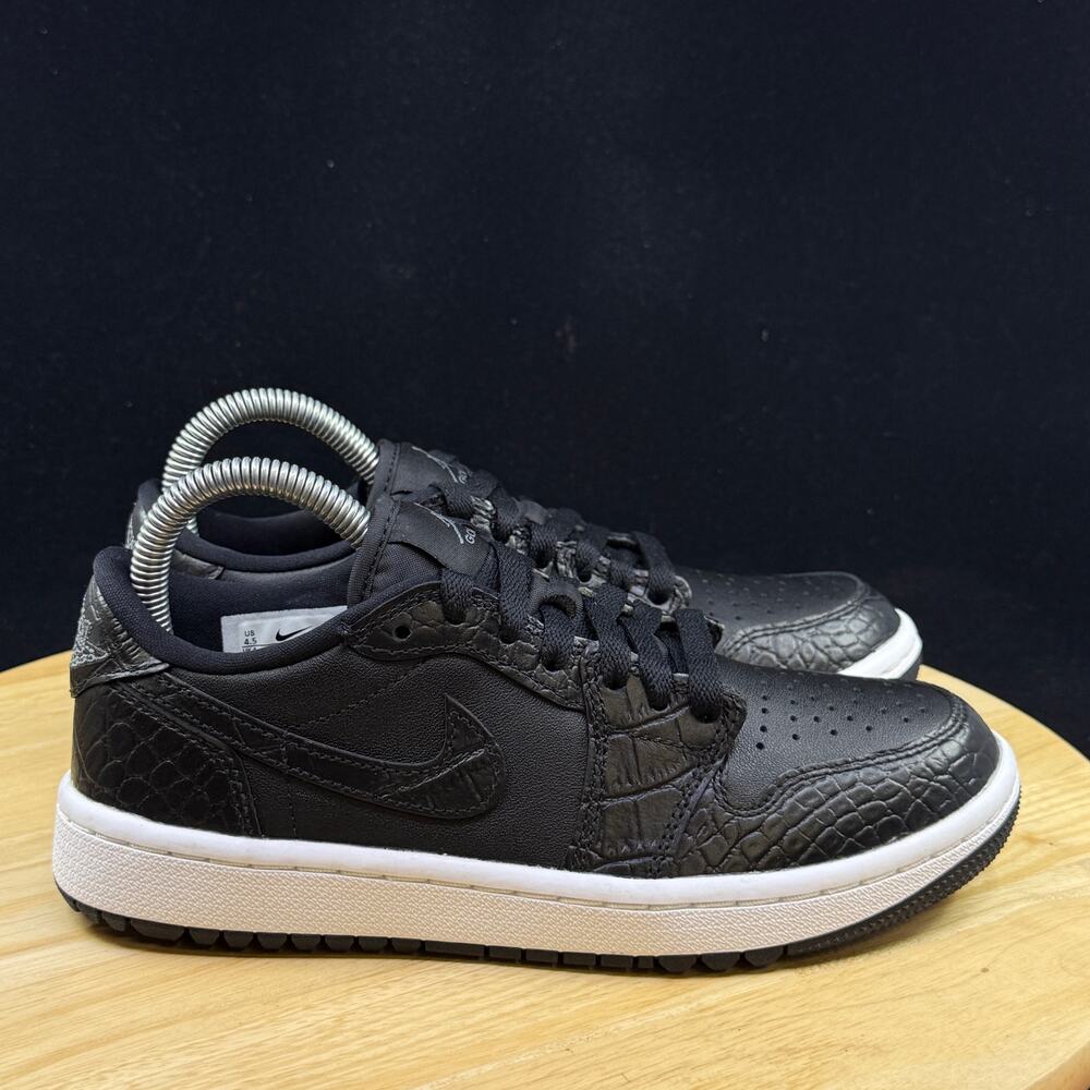 Nike Air Jordan 1 Low Golf Black Crocodile Shoes Men’s Size 4/ 5.5W DD9315-003 - Picture 6 of 9